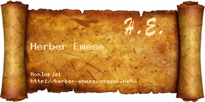 Herber Emese névjegykártya